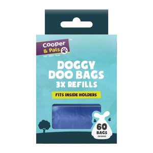 60PCS Pet Dog Poop Bags Refills Rolls Strong Biodegradable Leak Proof Poop Bags